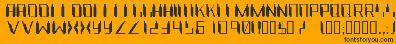 Nanonaut Font – Black Fonts on Orange Background