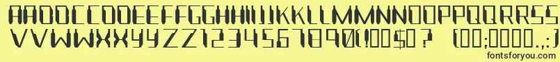 Nanonaut Font – Black Fonts on Yellow Background