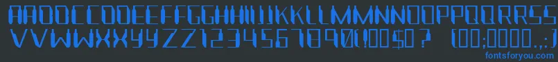 Nanonaut Font – Blue Fonts on Black Background