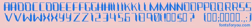Nanonaut Font – Blue Fonts on Pink Background