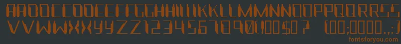 Nanonaut Font – Brown Fonts on Black Background