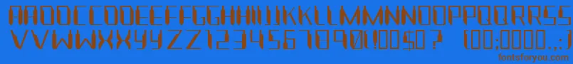 Nanonaut Font – Brown Fonts on Blue Background