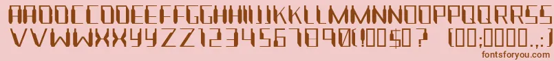 Nanonaut Font – Brown Fonts on Pink Background