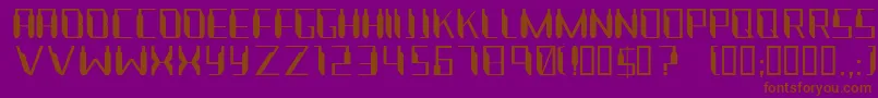 Nanonaut Font – Brown Fonts on Purple Background