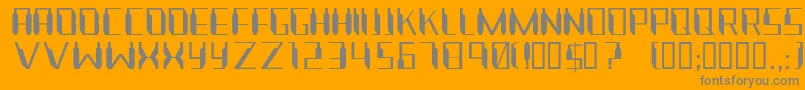 Nanonaut Font – Gray Fonts on Orange Background
