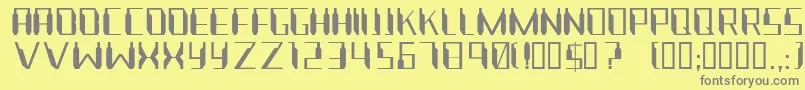Nanonaut Font – Gray Fonts on Yellow Background