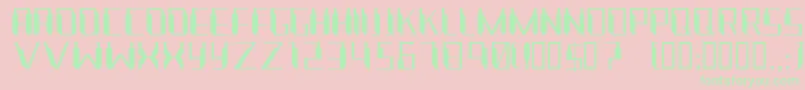 Nanonaut Font – Green Fonts on Pink Background