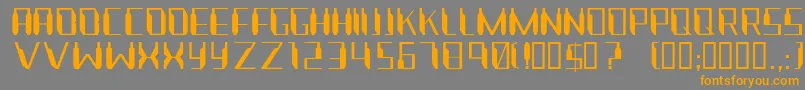 Nanonaut Font – Orange Fonts on Gray Background