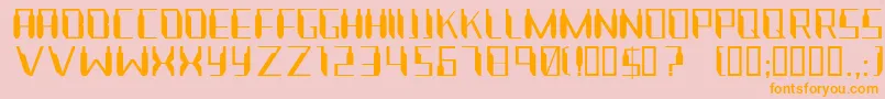 Nanonaut Font – Orange Fonts on Pink Background