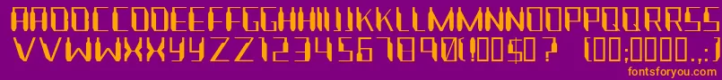 Nanonaut Font – Orange Fonts on Purple Background