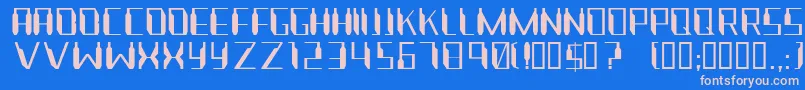 Nanonaut Font – Pink Fonts on Blue Background