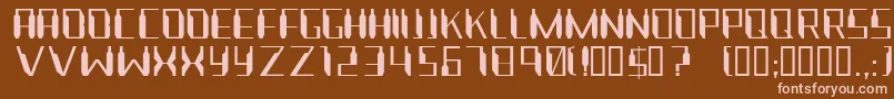 Nanonaut Font – Pink Fonts on Brown Background