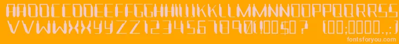 Nanonaut Font – Pink Fonts on Orange Background