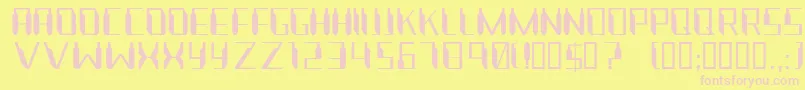 Nanonaut Font – Pink Fonts on Yellow Background