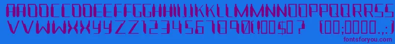 Nanonaut Font – Purple Fonts on Blue Background