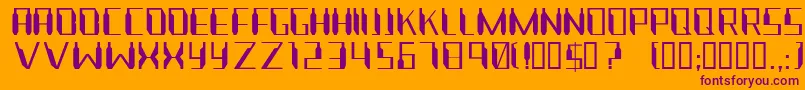 Nanonaut Font – Purple Fonts on Orange Background