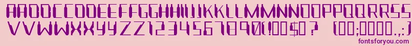 Nanonaut Font – Purple Fonts on Pink Background