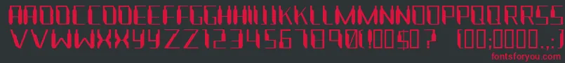 Nanonaut Font – Red Fonts on Black Background