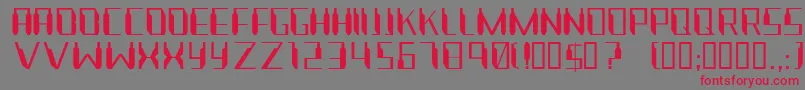 フォントNanonaut – 赤い文字の灰色の背景