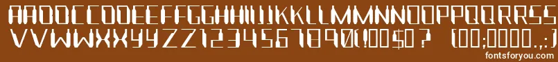 Nanonaut Font – White Fonts on Brown Background