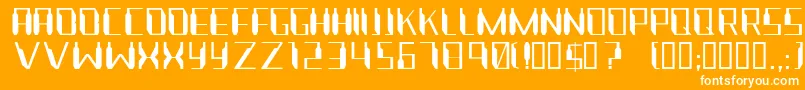 Nanonaut Font – White Fonts on Orange Background