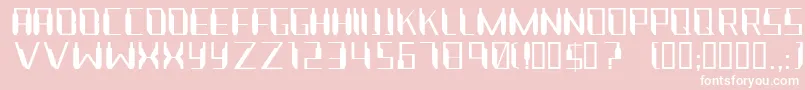 Nanonaut Font – White Fonts on Pink Background