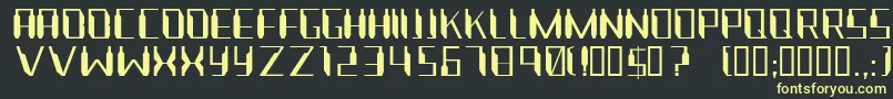 Nanonaut Font – Yellow Fonts on Black Background