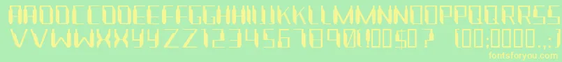 Nanonaut Font – Yellow Fonts on Green Background