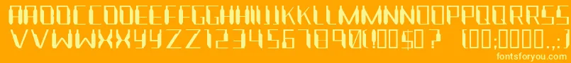 Nanonaut Font – Yellow Fonts on Orange Background