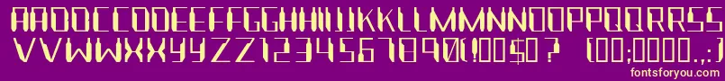 Nanonaut Font – Yellow Fonts on Purple Background