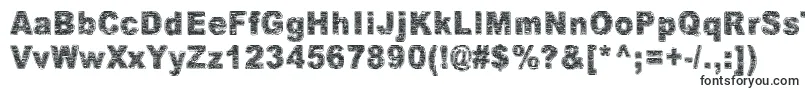 Villasukat-Schriftart – Erodierte Schriften