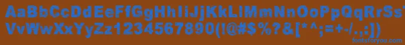 Villasukat Font – Blue Fonts on Brown Background