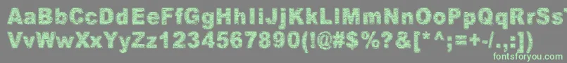 Villasukat Font – Green Fonts on Gray Background