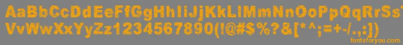Villasukat Font – Orange Fonts on Gray Background