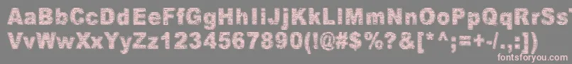 Villasukat Font – Pink Fonts on Gray Background