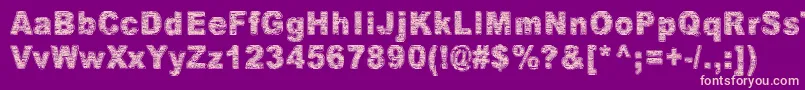 Villasukat Font – Pink Fonts on Purple Background
