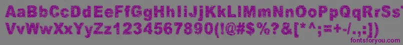 Villasukat Font – Purple Fonts on Gray Background