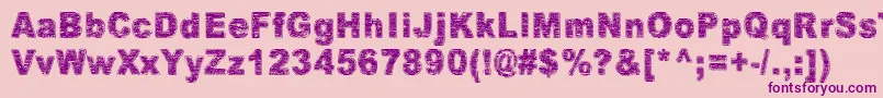 Villasukat Font – Purple Fonts on Pink Background