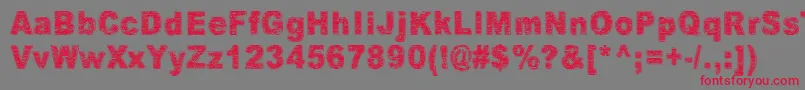 Villasukat Font – Red Fonts on Gray Background