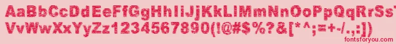 Villasukat Font – Red Fonts on Pink Background