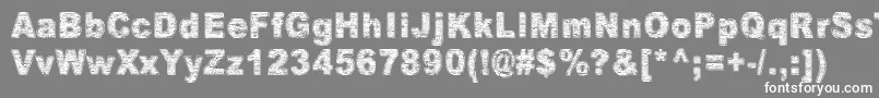 フォントVillasukat – 灰色の背景に白い文字