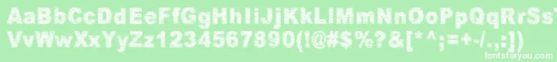 フォントVillasukat – 緑の背景に白い文字