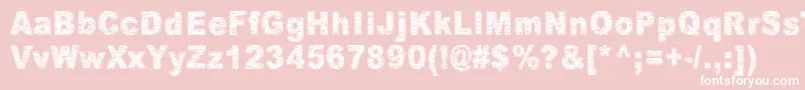 Villasukat Font – White Fonts on Pink Background