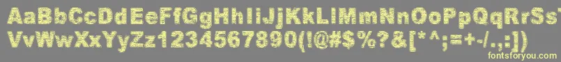 Villasukat Font – Yellow Fonts on Gray Background