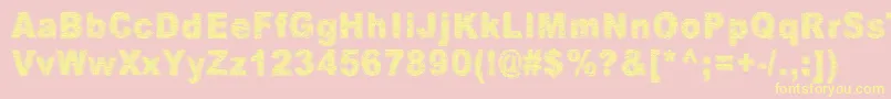 Villasukat Font – Yellow Fonts on Pink Background