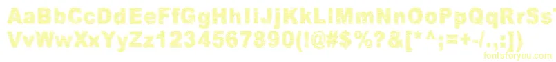 Villasukat Font – Yellow Fonts on White Background