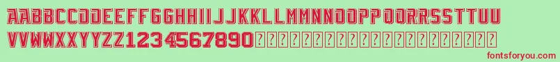 TblVintage Font – Red Fonts on Green Background