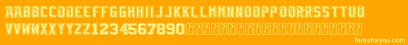 TblVintage Font – Yellow Fonts on Orange Background