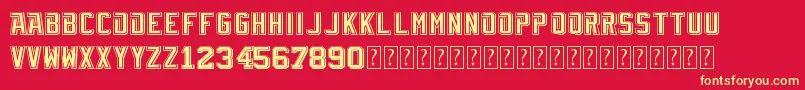 TblVintage Font – Yellow Fonts on Red Background