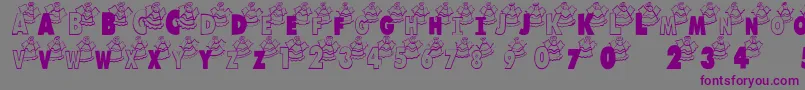 Losangeles Font – Purple Fonts on Gray Background